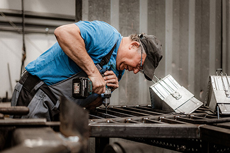 Michael Kawinkel bei der Arbeit