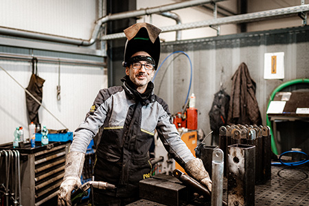 Alessandro Solinas bei der Arbeit