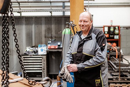 Karsten Besche bei der Arbeit