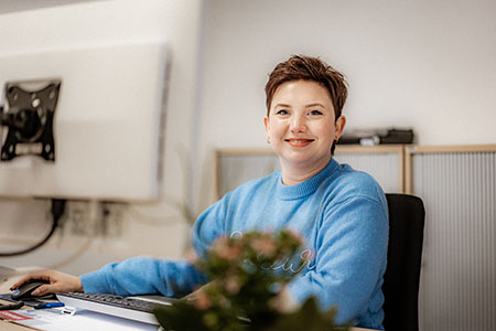 Kristina Wehner bei der Arbeit