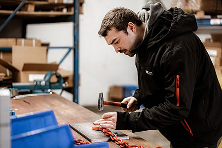 Marcel Weber bei der Arbeit