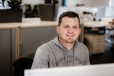 Johannes Schlüting bei der Arbeit