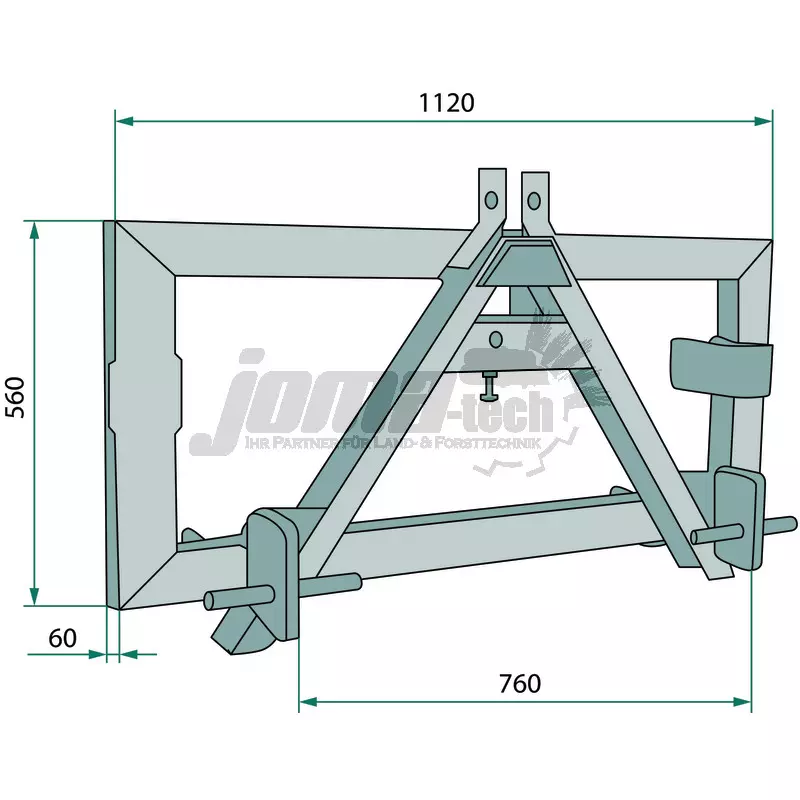 Dreipunktadapter auf Euro-Norm / Adapterrahmen