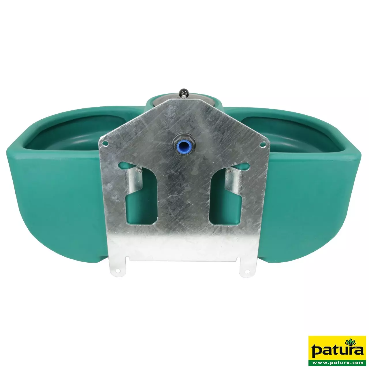 Anbau-Doppeltränke für Weidefäß er Modell FT55, Inhalt 55 Liter mit Anbauflansch und Dichtung