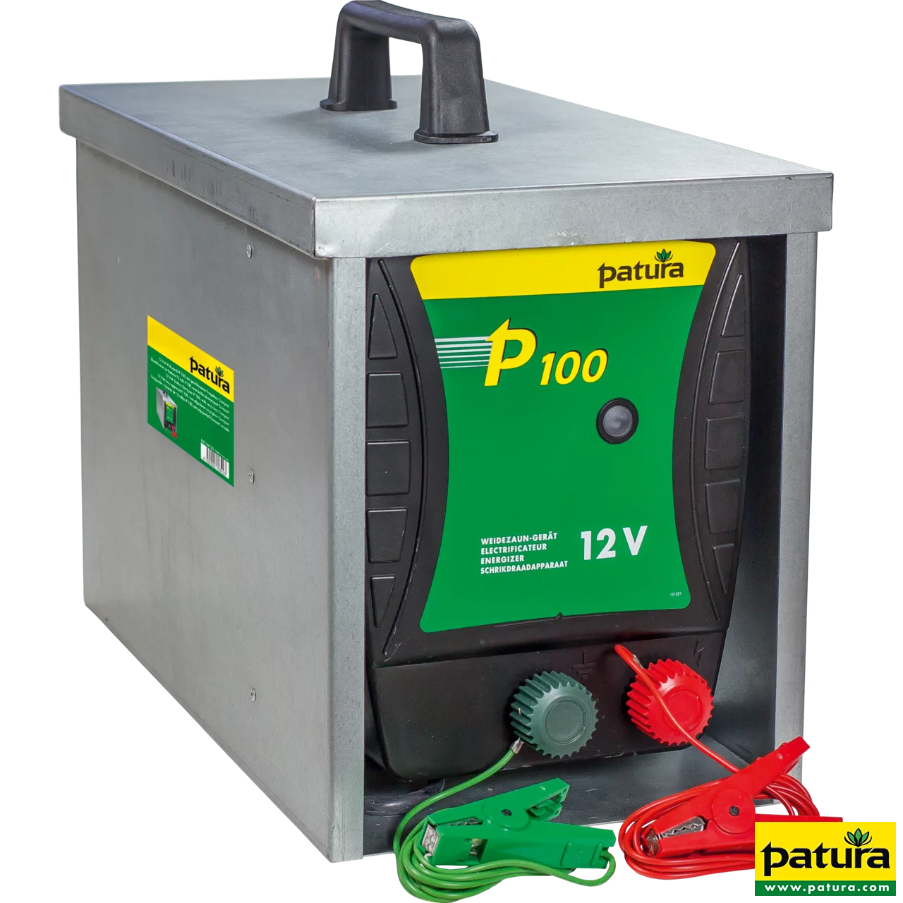 P100, Weidezaun-Gerät für 12 V Akku mit geschlossener Tragebox Compact