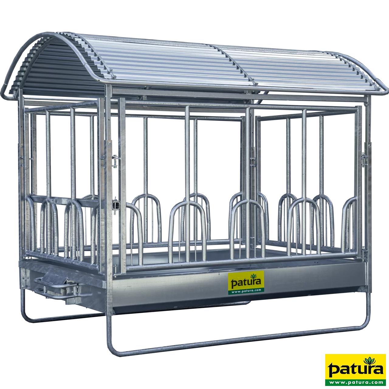 Groß ballenraufe mit Universalfressgittern und Dach 2,85 x 2,05 m