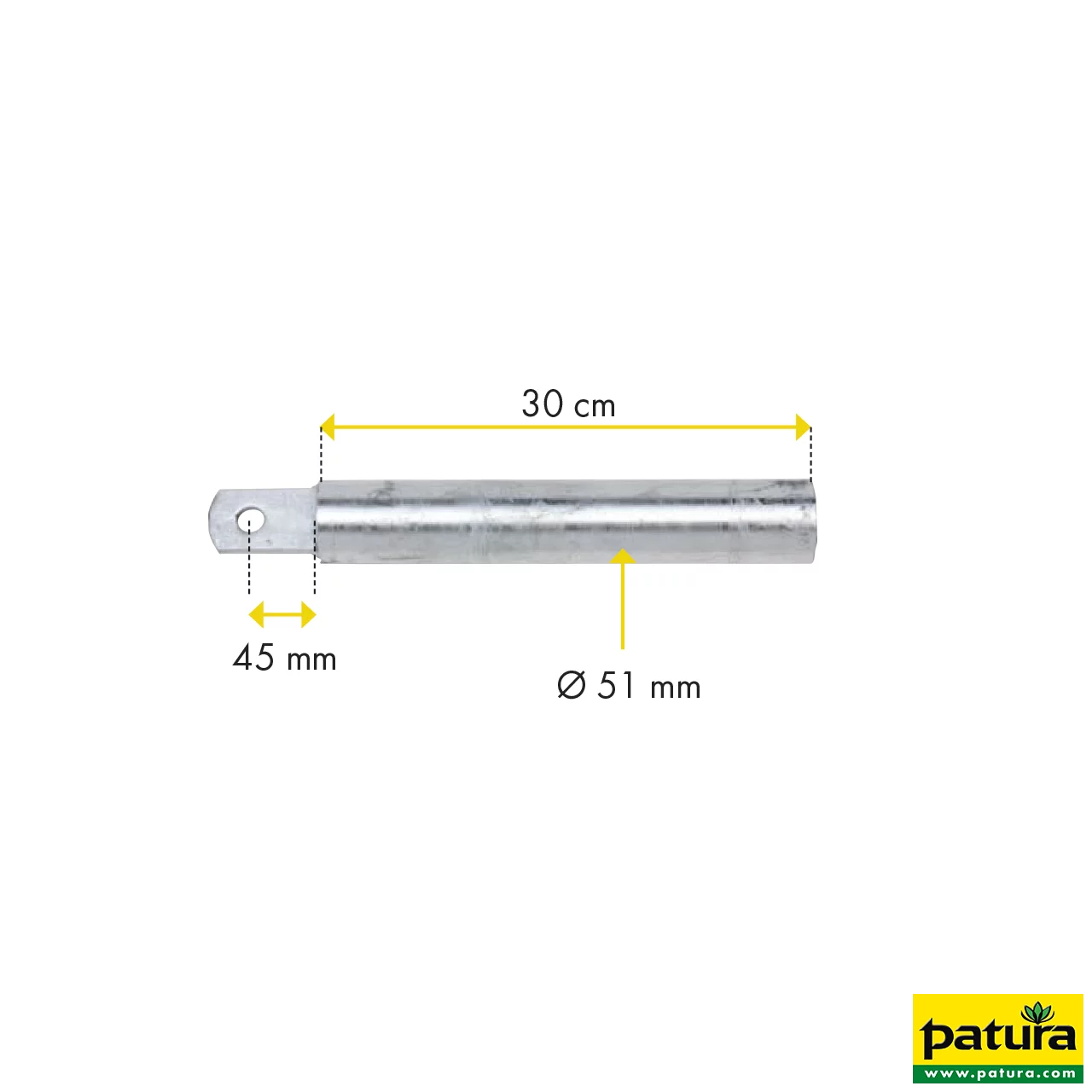 Einschub, Standard für Fressgitter, einfach, vz d= 51 mm