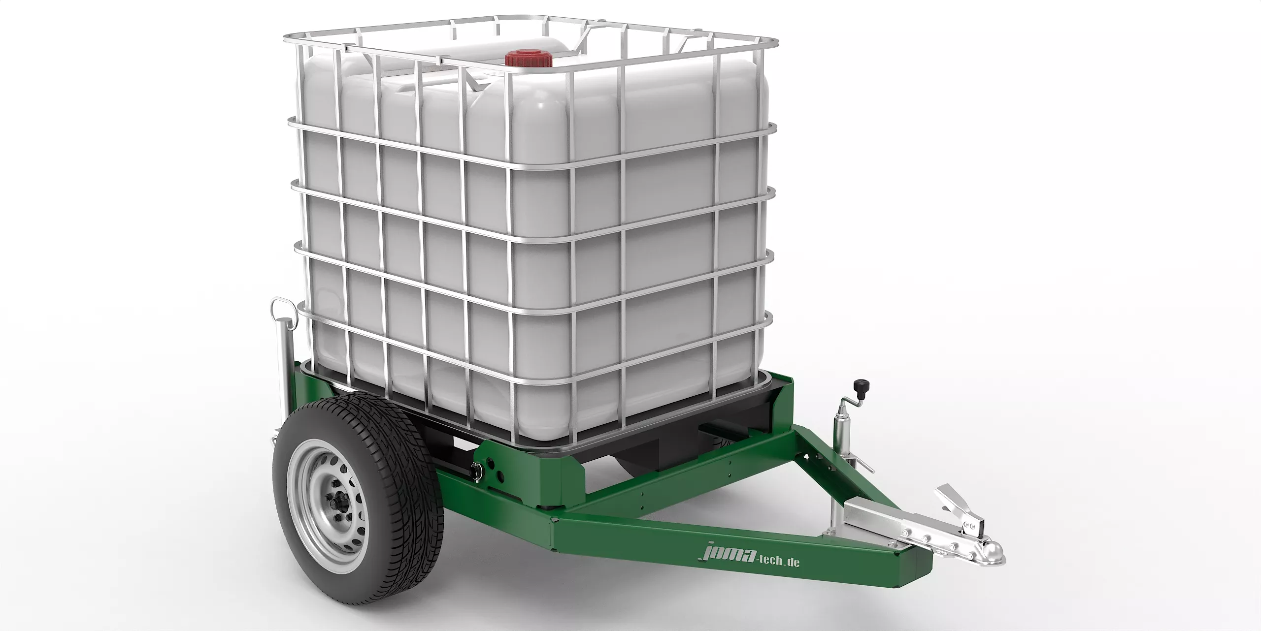 Anhänger für IBC Container 1000L | Mobile Weidetränke - ohne Zubehör mit IBC-Tank