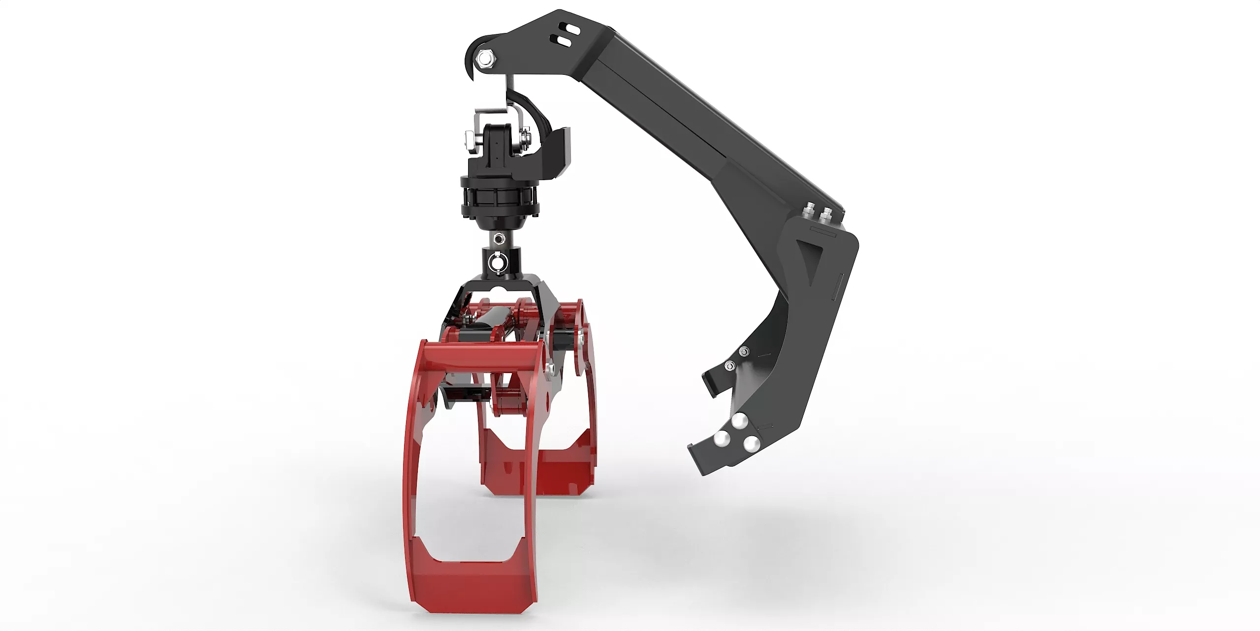 Anbaurahmen proLine XS mit Forstgreifer OG12, 3t Bolzenrotator & Weidemann hydr. Schraubadapter