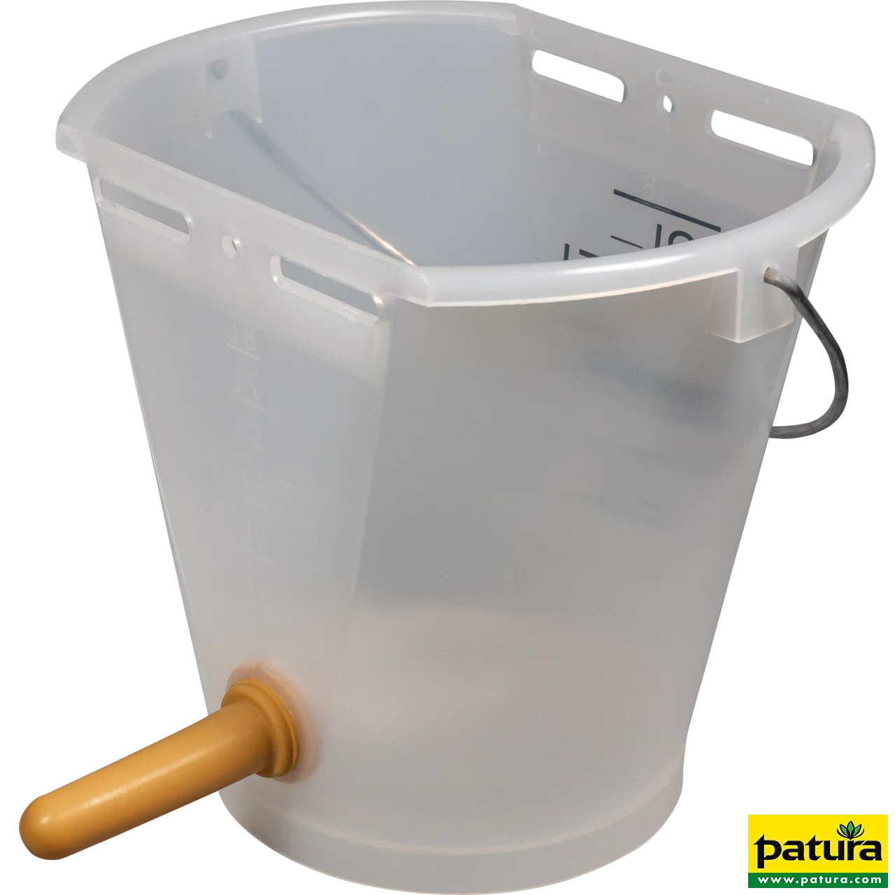 Nuckel-Tränkeeimer 9 l, transparent, kpl. mit Sauger weich und 1-Click-Ventil
