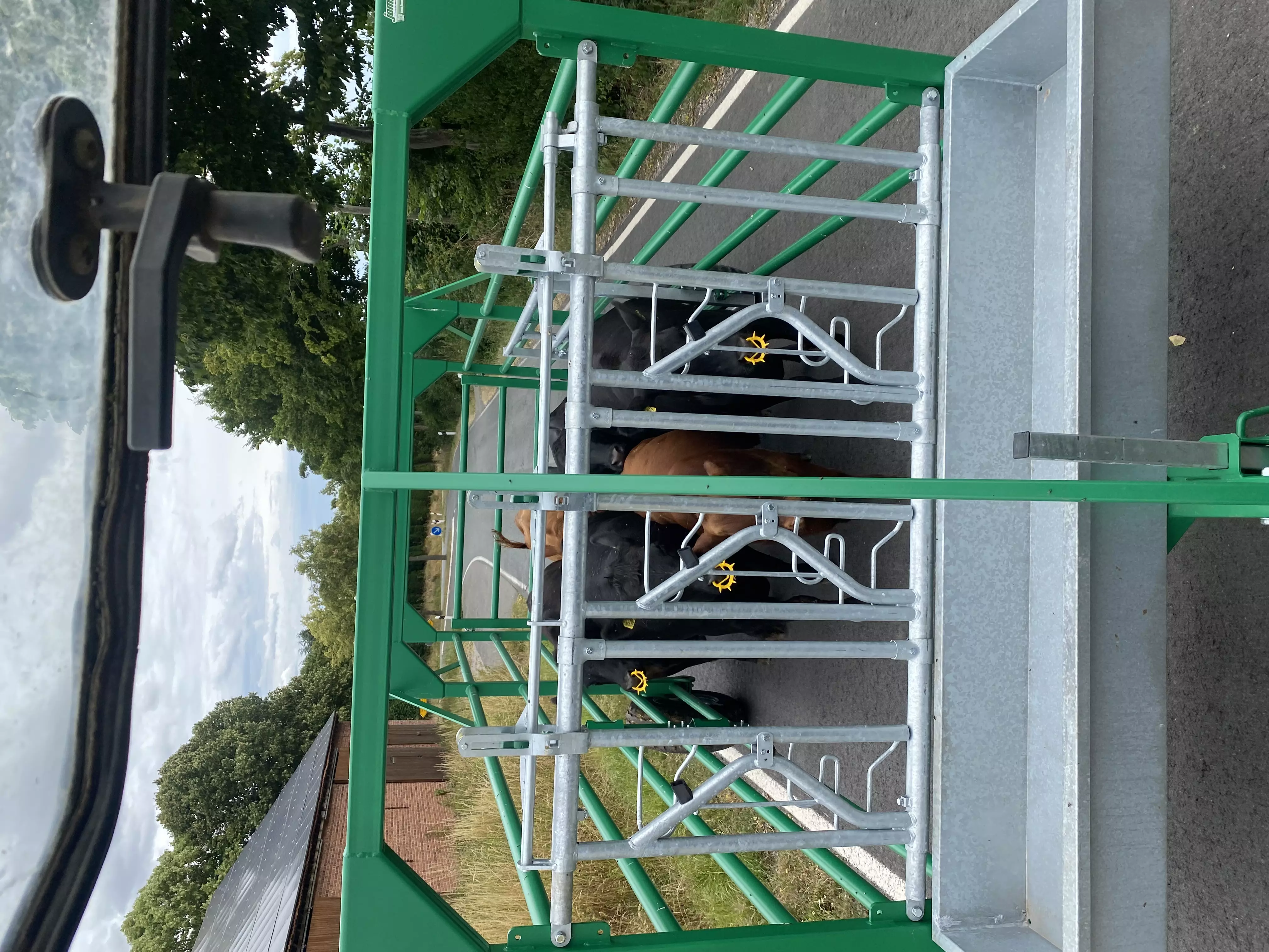 Viehtreibewagen - Treibewagen Joma-Tech - [ mit Fress-/Fanggitter (3 Plätze)  ]