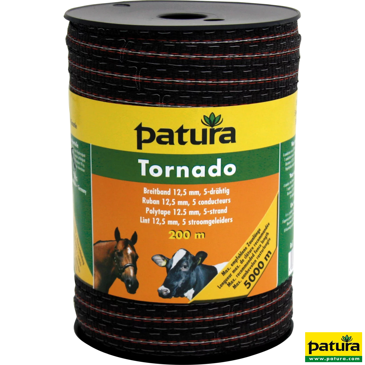 Tornado Breitband 12,5 mm, 200 m Rolle 4 Niro 0,20mm, 1 Cu 0,30mm, braun-orange