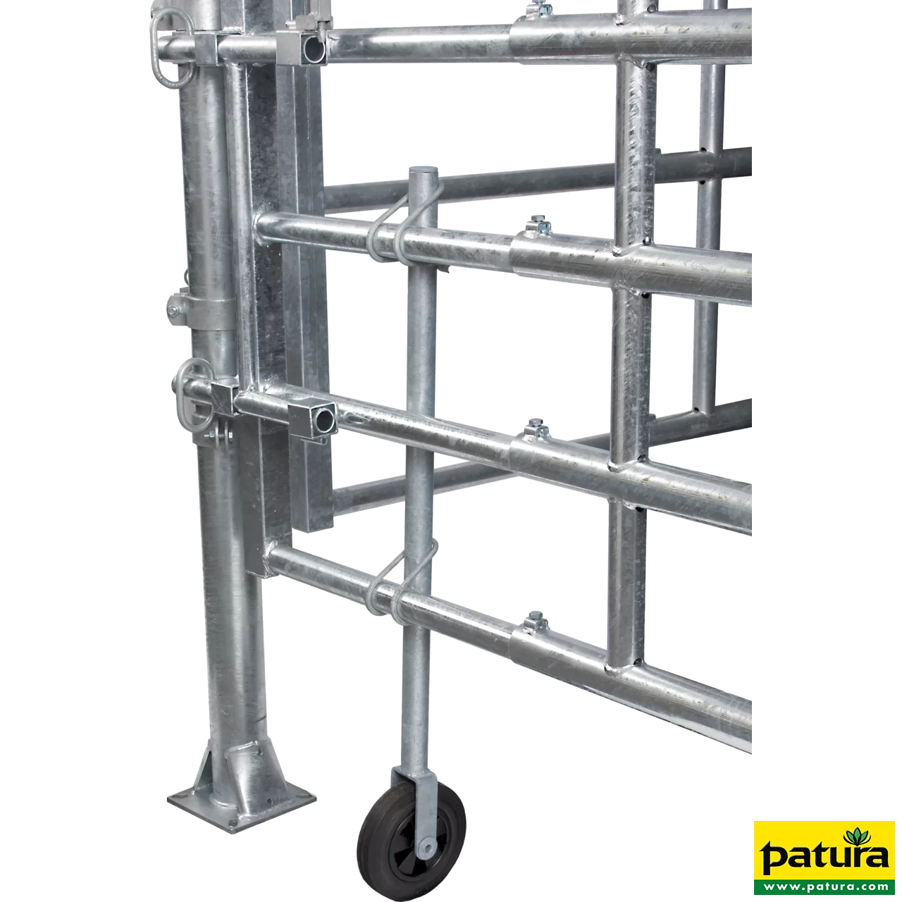 Stützrad für Stalltore Höhe: 1,15m, inkl. 2x Kreuzbügel 48x42mm