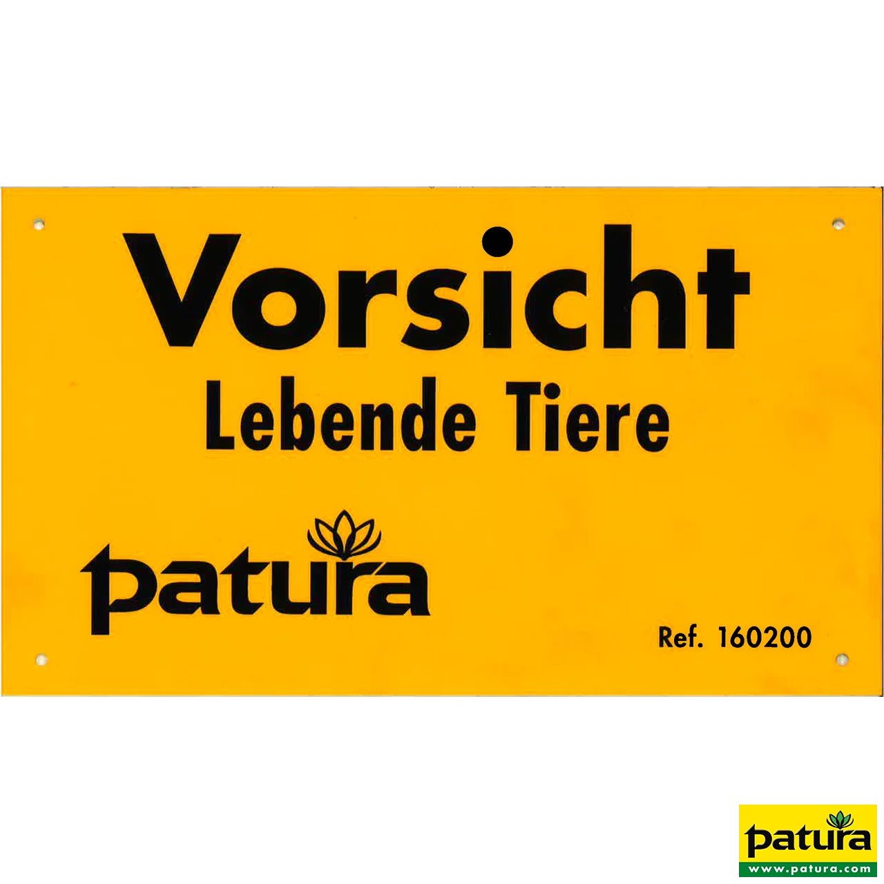 Warnschild, Vorsicht lebende Tiere,