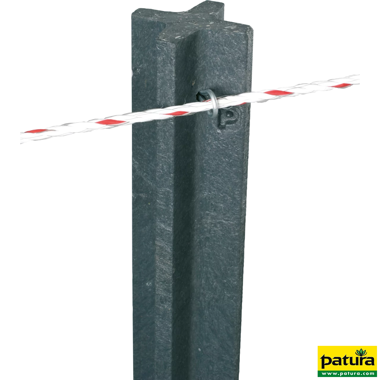 Kunststoff-Pfosten 1,85 m Kreuzprofil, gespitzt (Pal. mit 120 Stück)