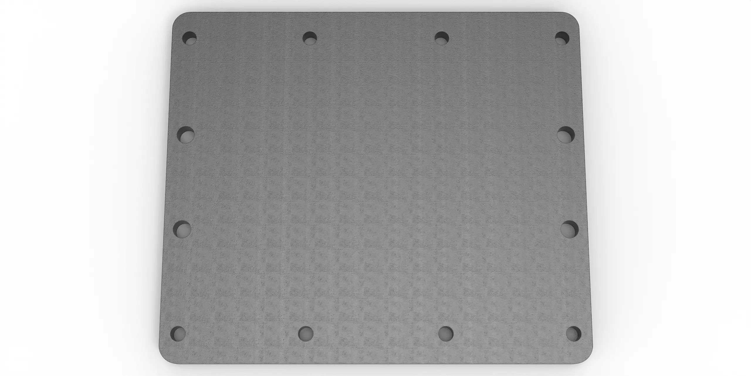 Häner Grundplatte 695x595 t=30 4xd29 8xM27 - Gewinde