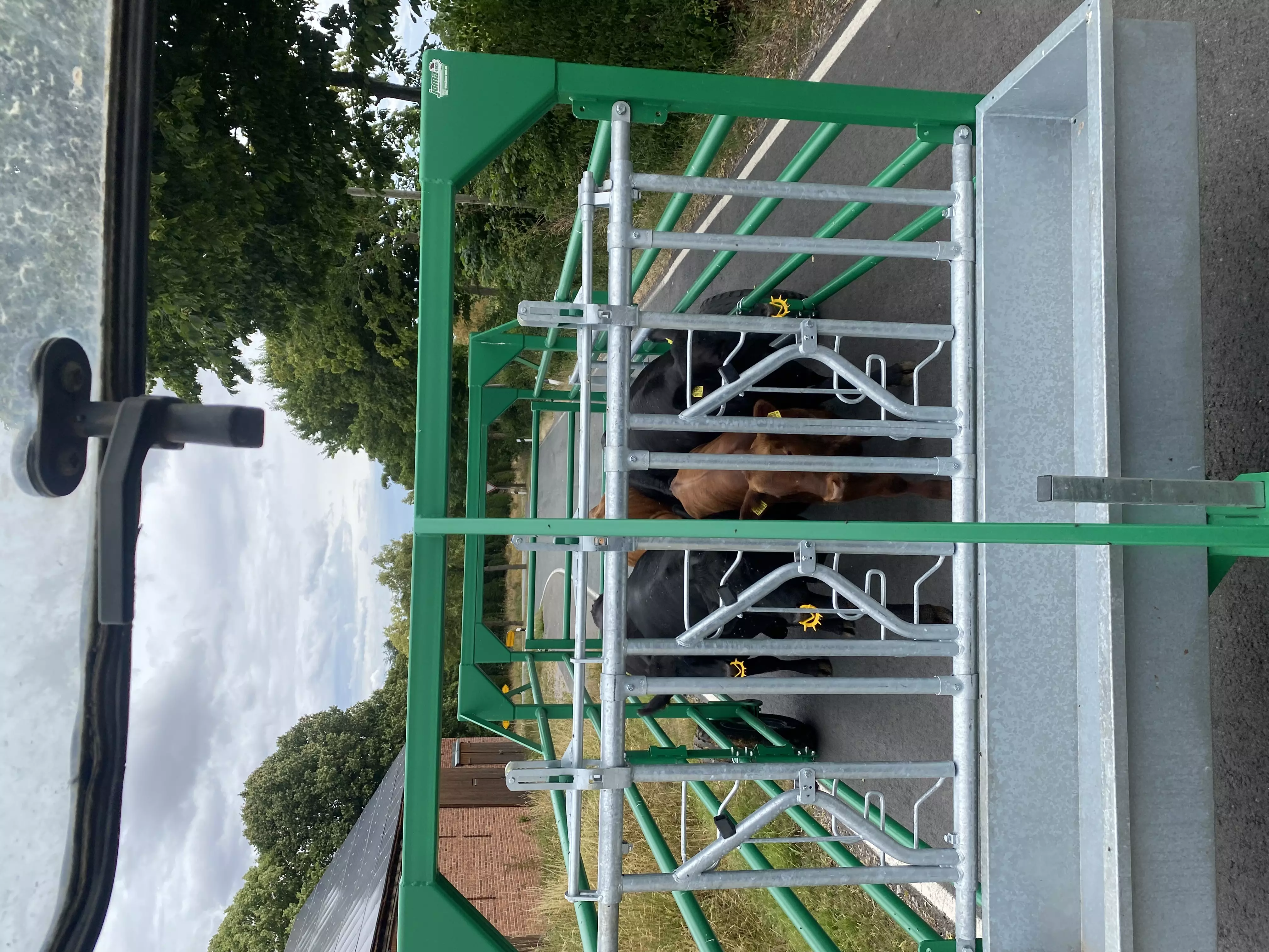 Viehtreibewagen - Treibewagen Joma-Tech - [ mit Fress-/Fanggitter (3 Plätze)  ]