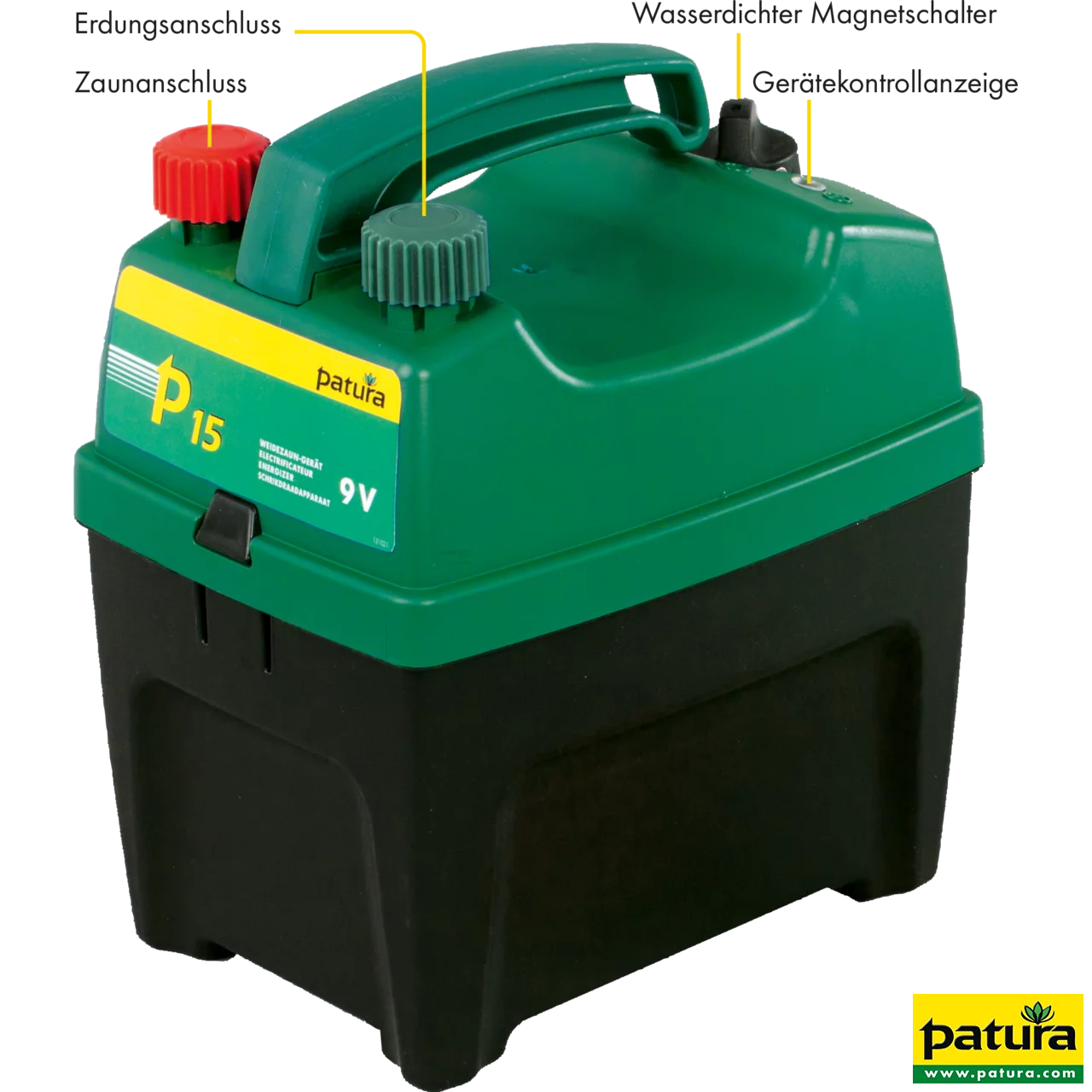 P15, Weidezaun-Gerät für 9 V Batterie