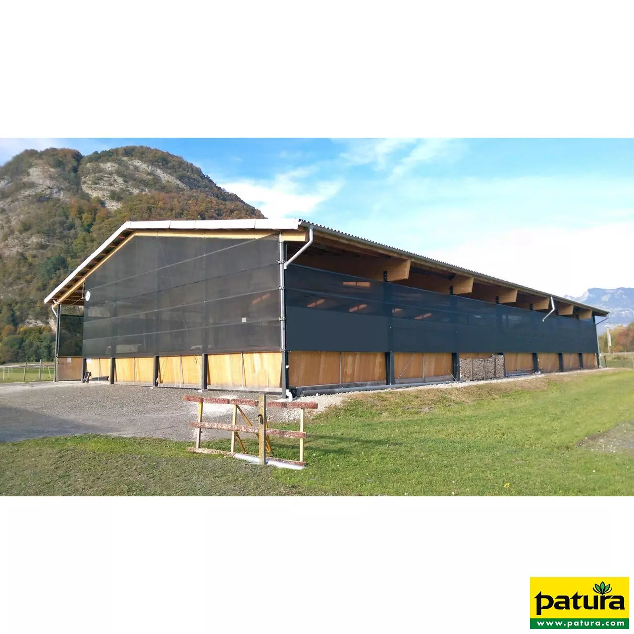 Windschutz-Spannpanele, Höhe 3,00 m Breite  9,10 m