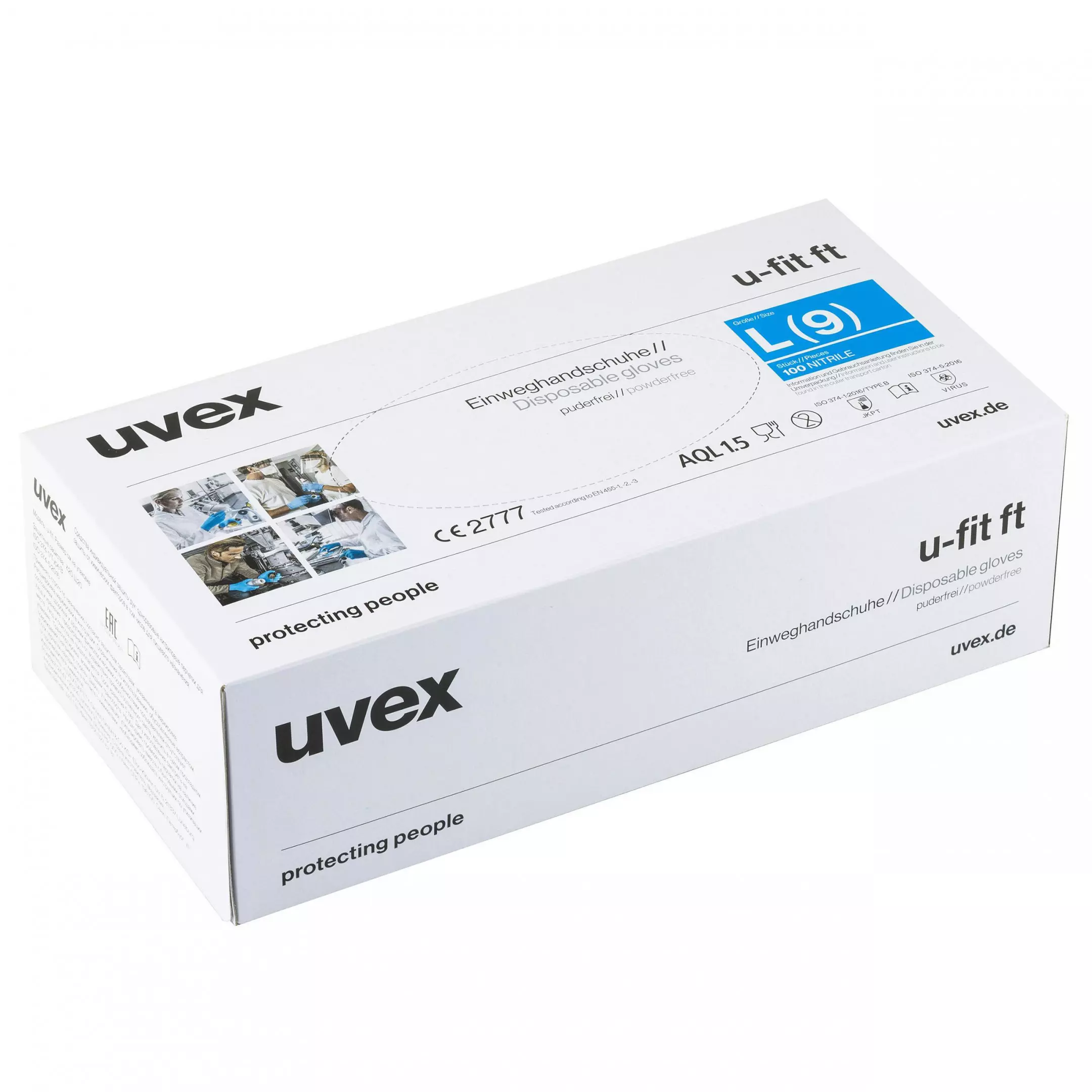 Uvex/ U-fit FT Einweghandschuhe Größe XL(10)
