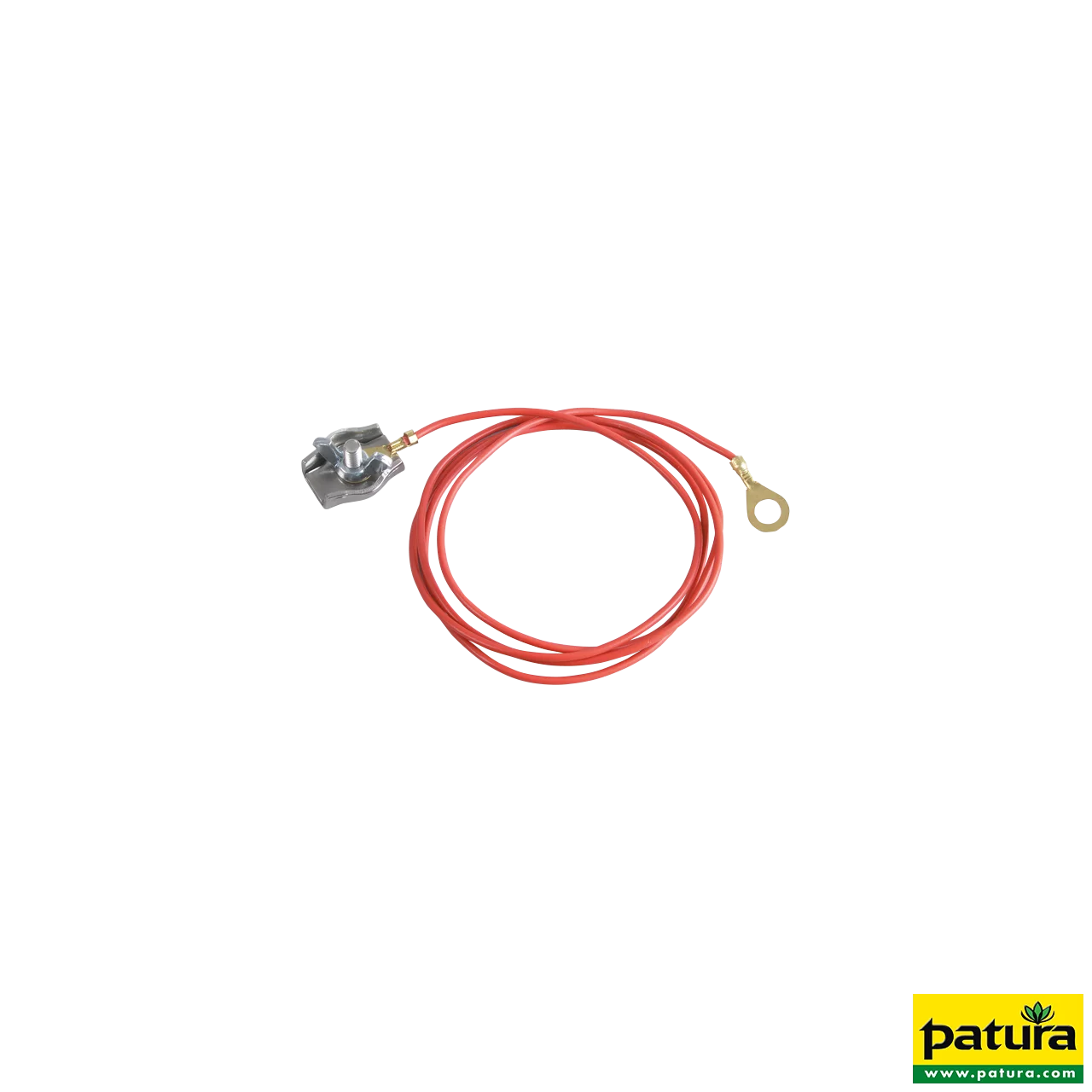 Zaunanschluß kabel Seil, mit Edelstahlseilklemme 8 mm Ringöse (1 Stück / Pack)