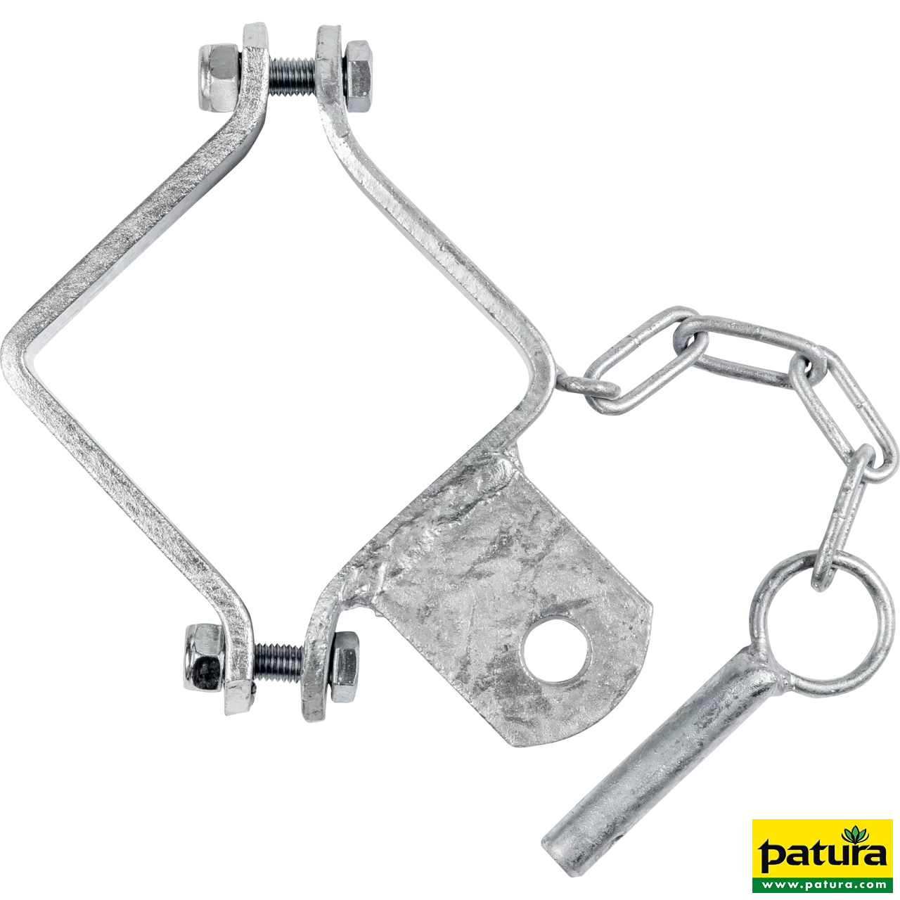 Schelle Quadrat 90 mm, 1 Halter, vz