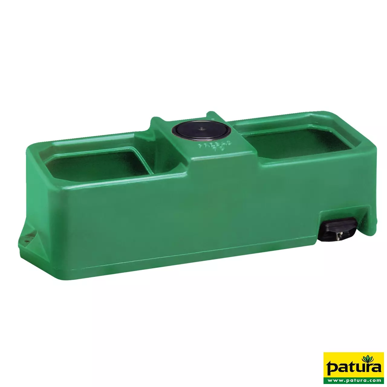 Weidetränke, eckig,  70 Liter Niederdruckventil, 960x390x350 mm Anschluss 3/4" und 1/2", Auß engewinde