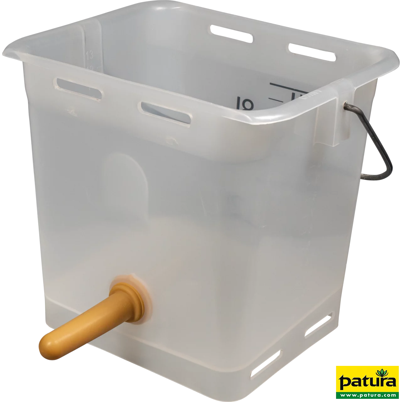 Nuckel-Tränkeeimer 13 l, transparent kpl. mit Sauger weich und 1-Click-Ventil