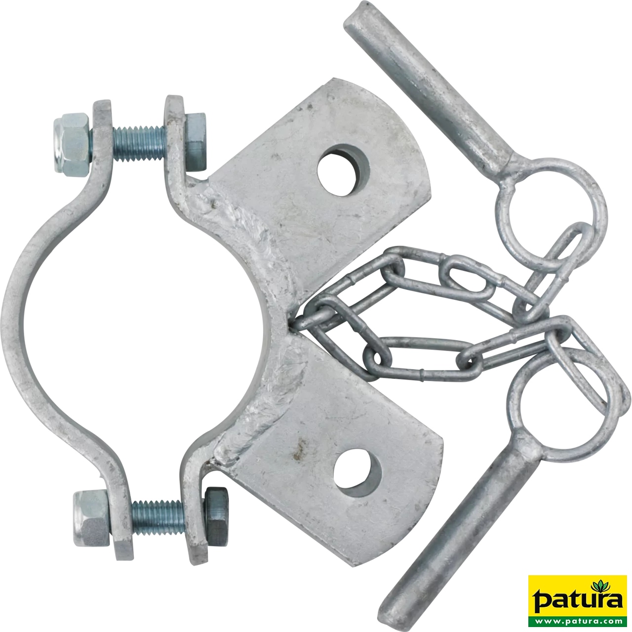 Schelle d= 76 mm, 2 Halter winklig, vz