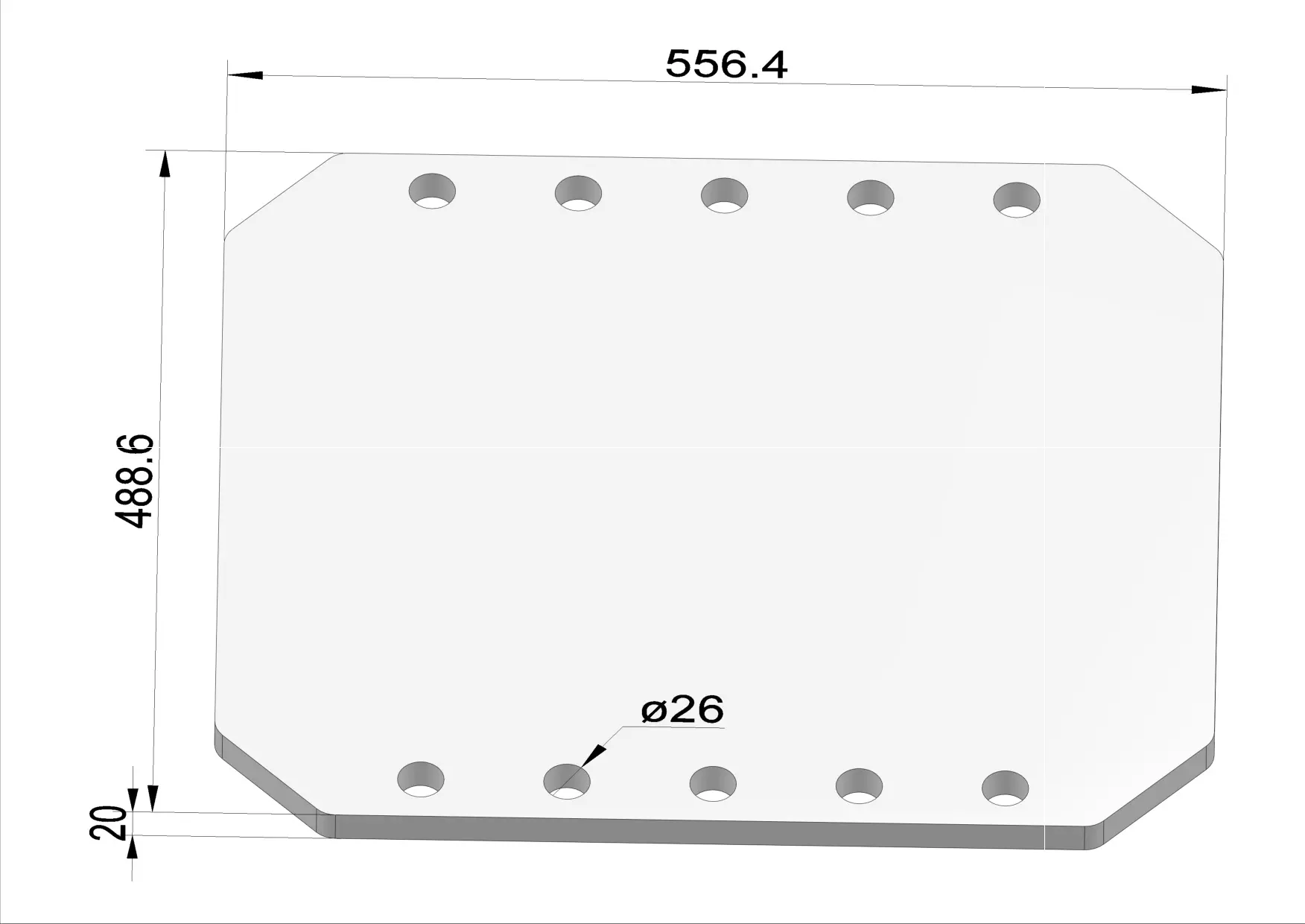 Häner Aufnahmeplatte Drehantrieb groß