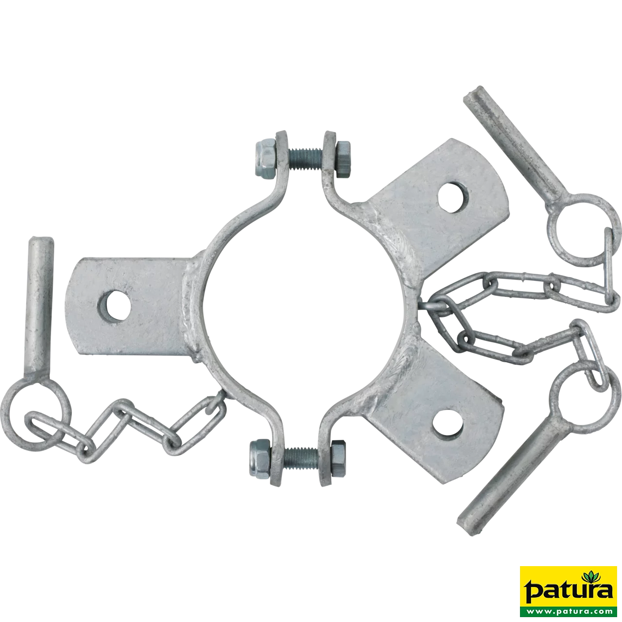 Schelle d=102 mm, 3 Halter, mittig, vz