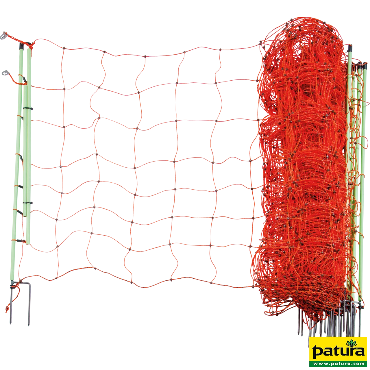 Elektrozaunnetz "plus/minus" 90 cm hoch, mit Doppelspitze, 50 m