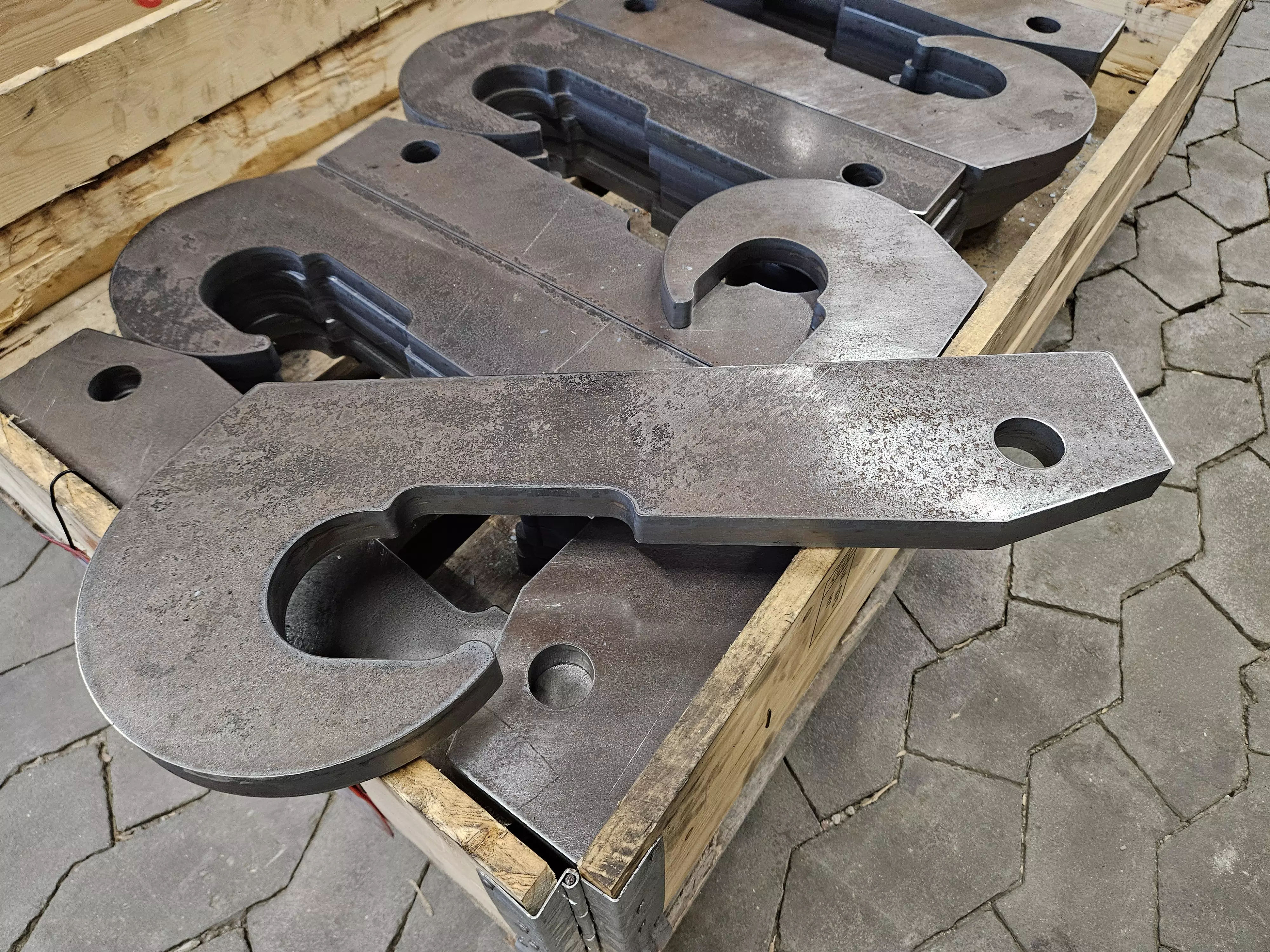 B-Ware - Koppelhaken New Holland 80x35x354 2 Stück (1 Paar) - Ungefräst