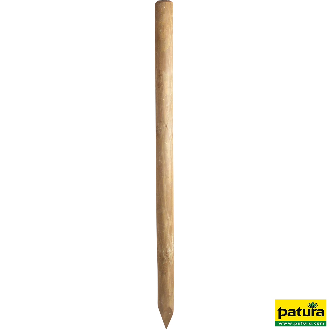 Holzpfosten, 2,00 m, imprägniert, gespitzt, d= 7 cm