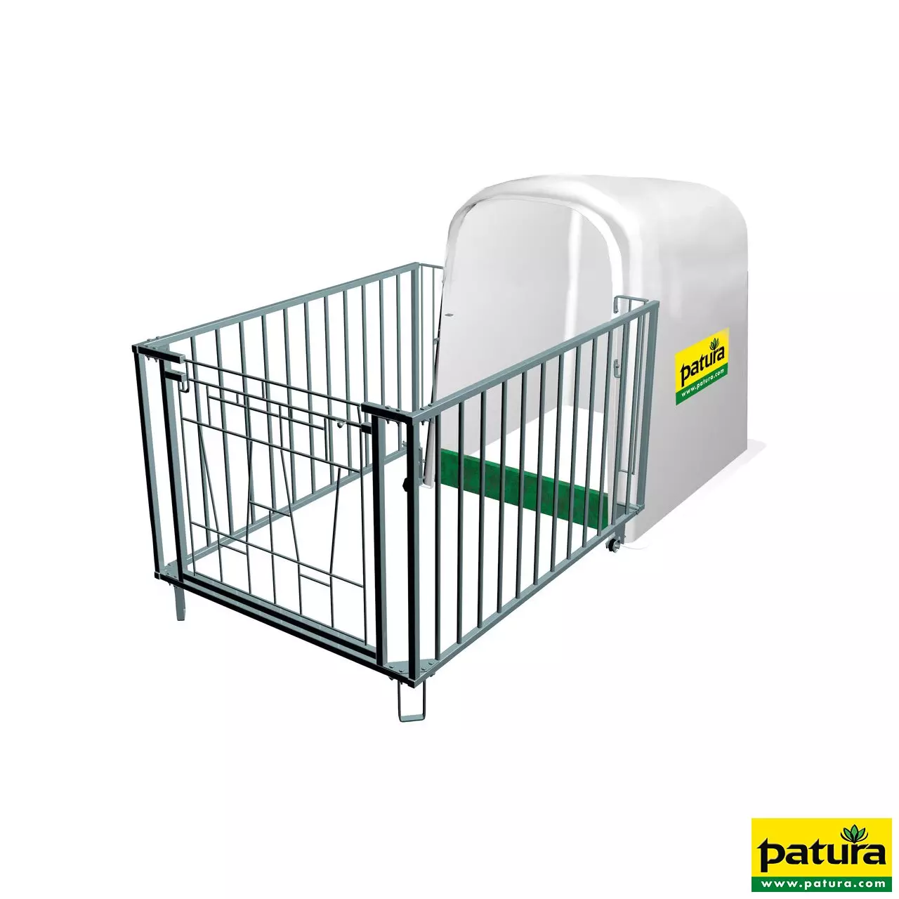 Kälberhütte Comfort mit Umzäunung, mit Plastikschwelle