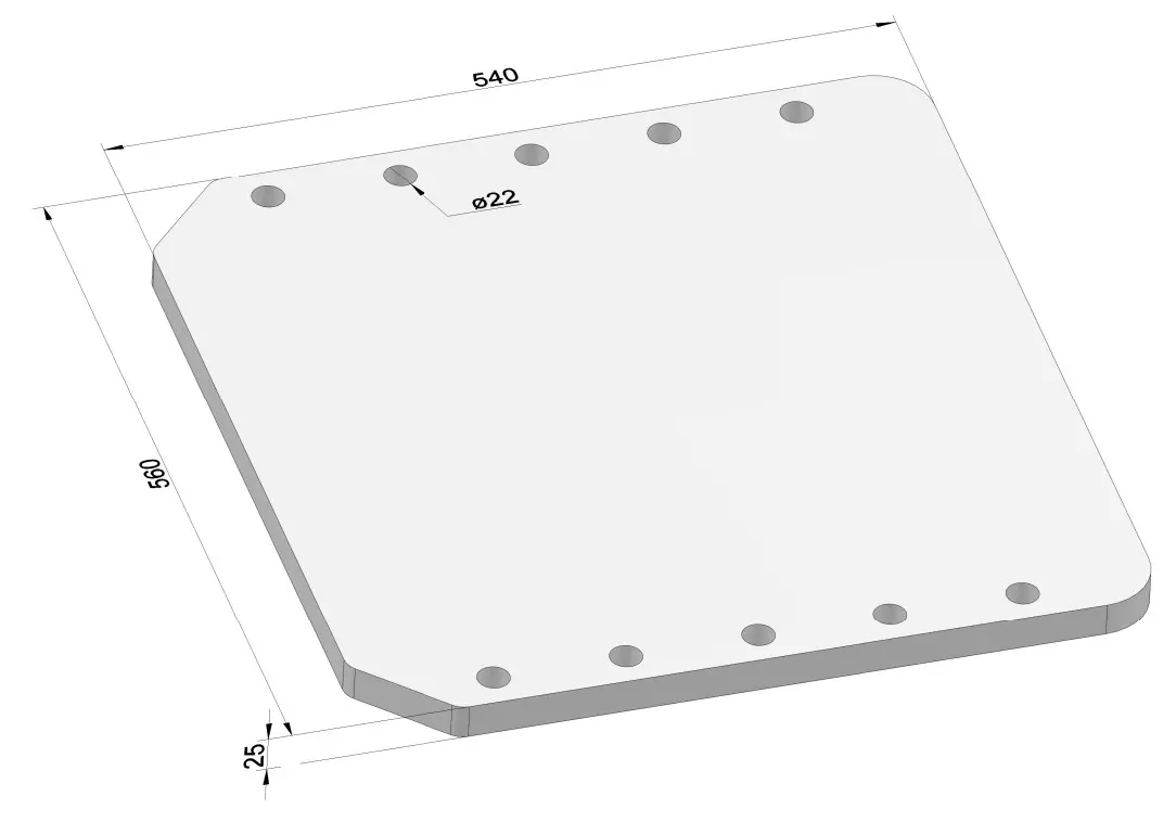 Häner Grundplatte Drehantrieb 90-5