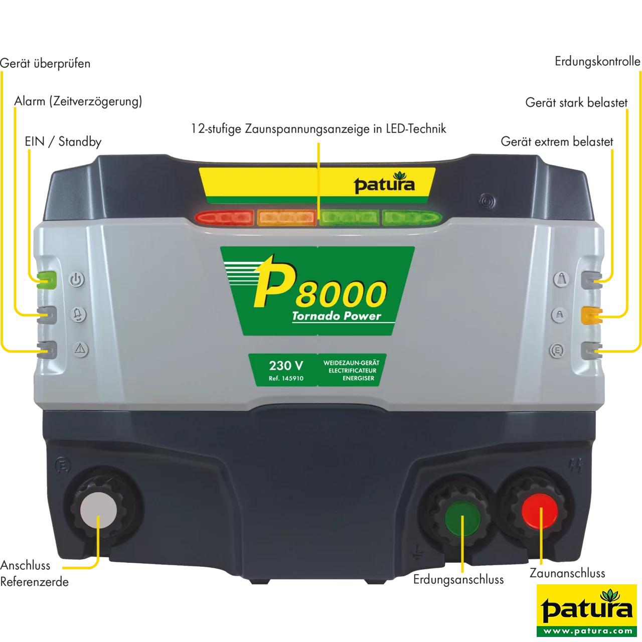 P8000 Tornado Power 230V Netzgerät, 15 Joule