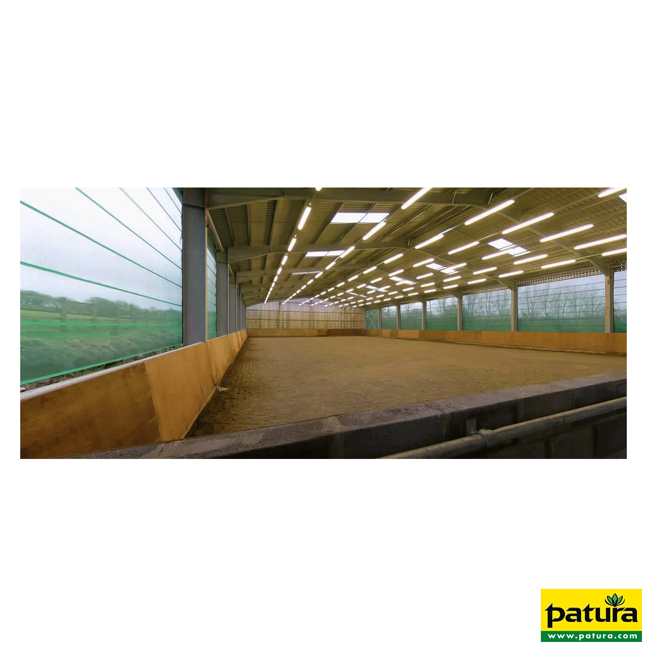 Windschutz-Spannpanele, Höhe 3,30 m, Breite 6,10 m, Ausführung Plane braun SONDERPOSTEN
