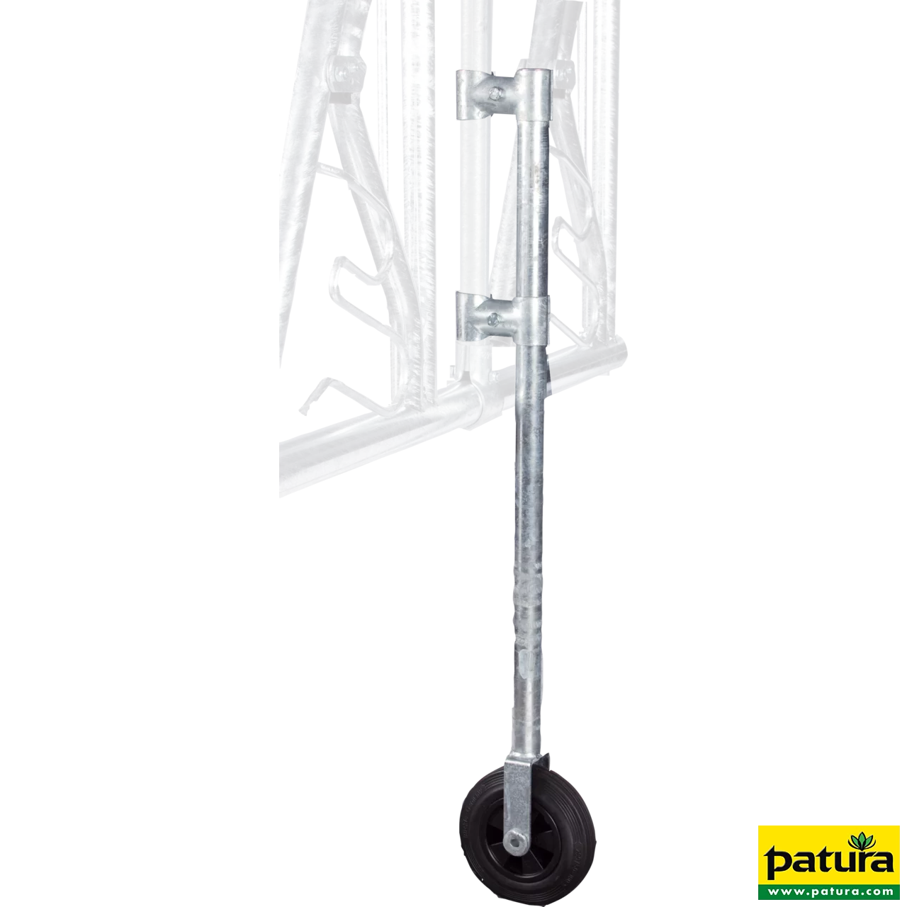 Stützrad für Fressgitter inkl. Doppelschelle parallel 42x42mm