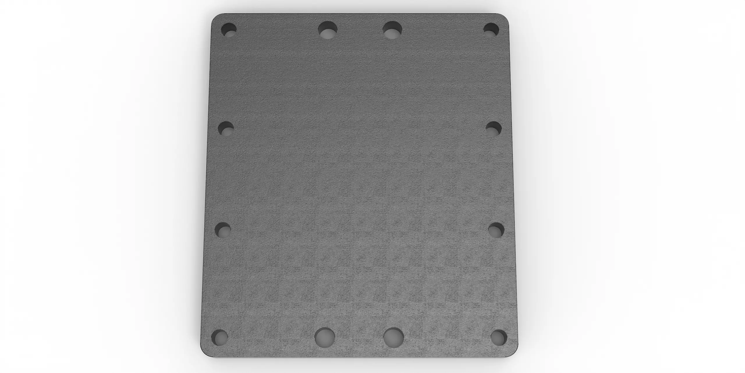 Häner Grundplatte 400x350 t=25 4xd22 8xM20 - Gewinde