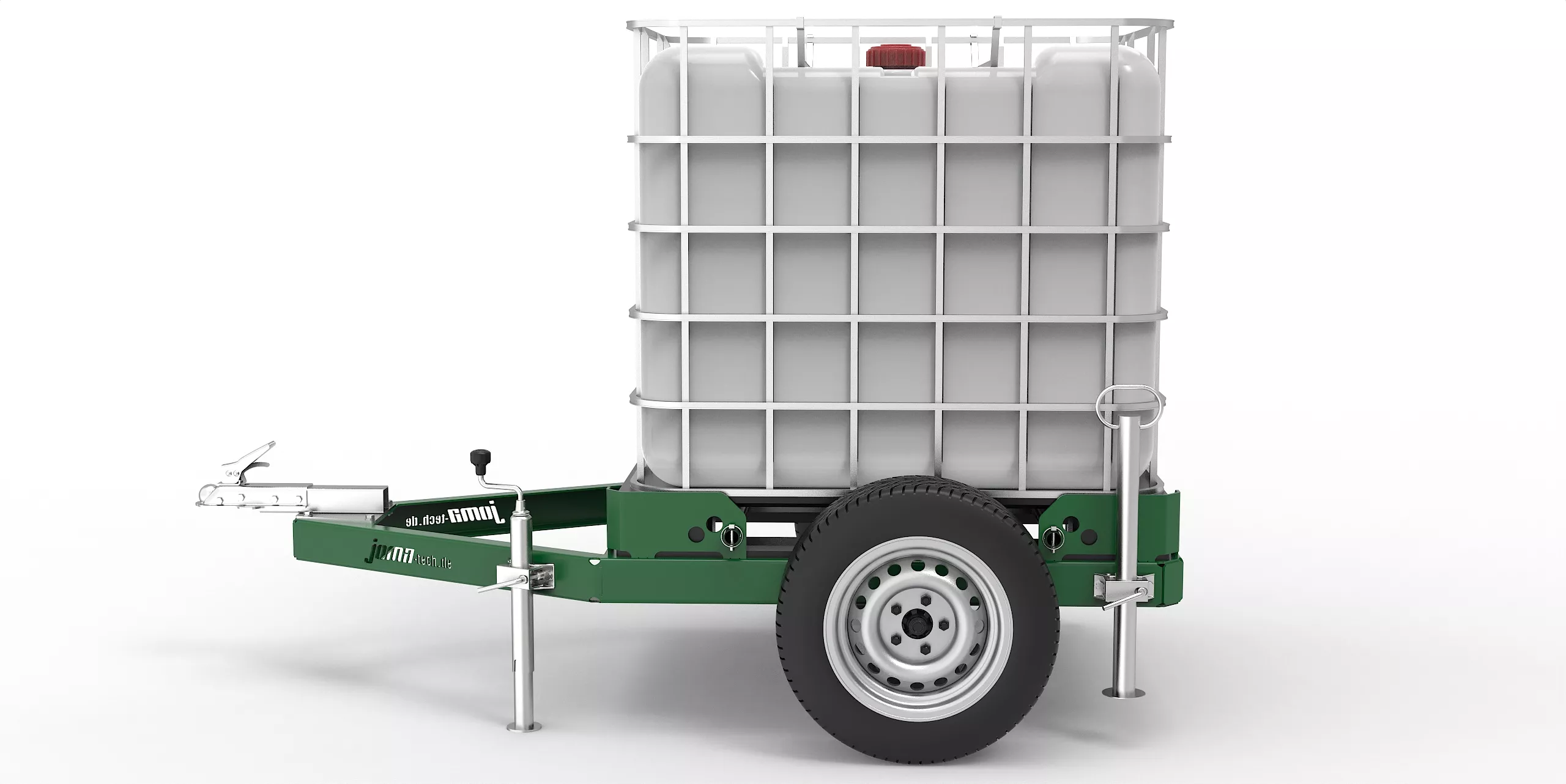 Anhänger für IBC Container 1000L | Mobile Weidetränke - ohne Zubehör mit IBC-Tank