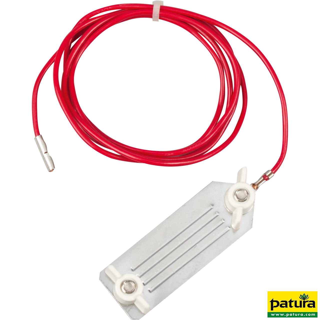 Zaunanschluß kabel B-Band Edelstahlklemmplatten 40mm, 3 mm Stift (Pack 1 Stück)