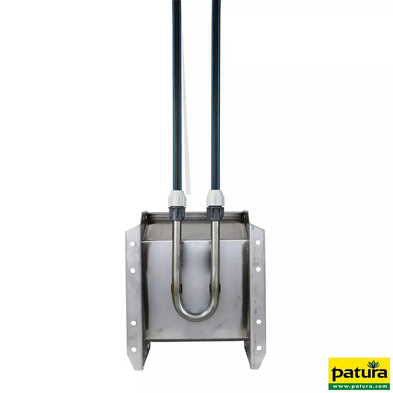 Ventil-Trogtränke Mod. 480 Edelstahl integrierter Ringleitungsanschluss 3/4" Anschluss von oben, 30 ltr./min