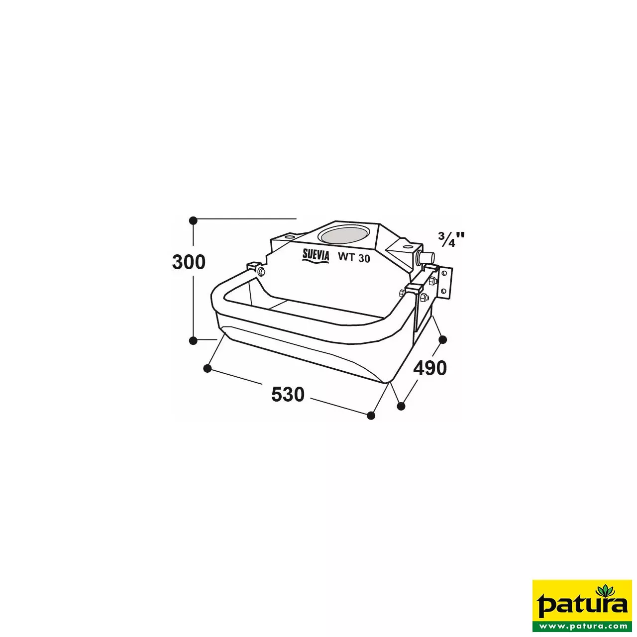 Laufstall- und Weidetränke Mod. WT30-N Niederdruckventil