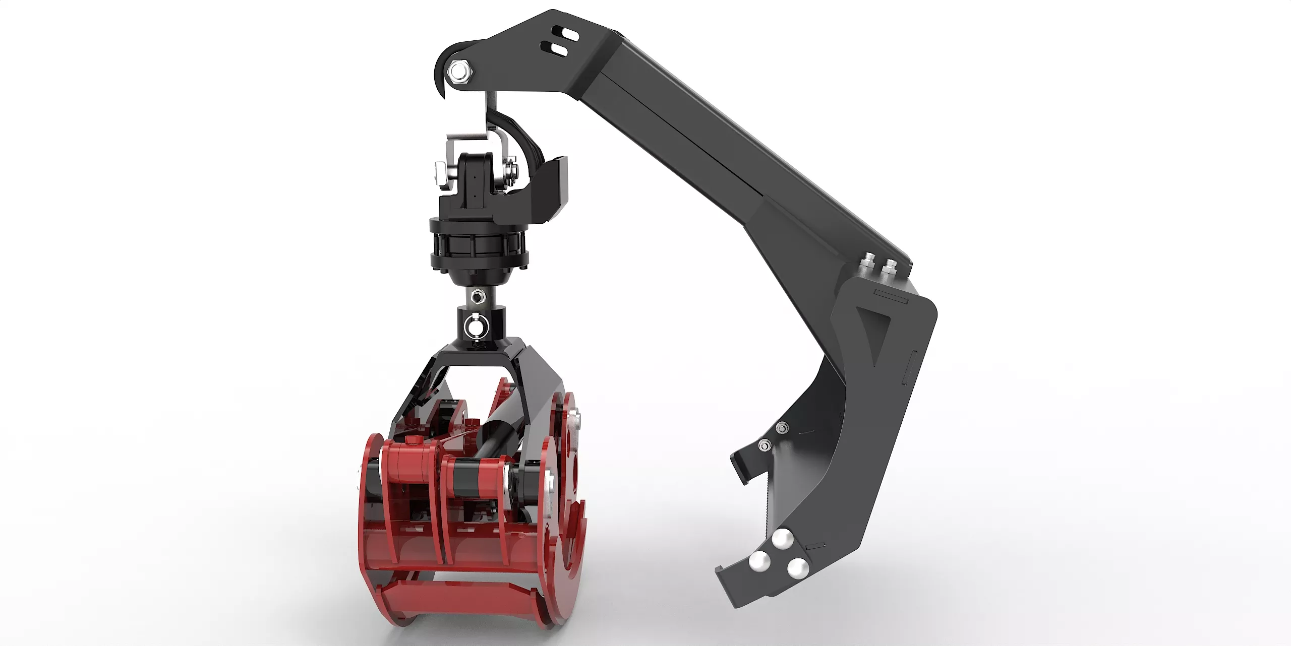 Anbaurahmen proLine XS mit Forstgreifer OG16, 3t Bolzenrotator, Umschaltventil & Weidemann hydr. Schraubadapter