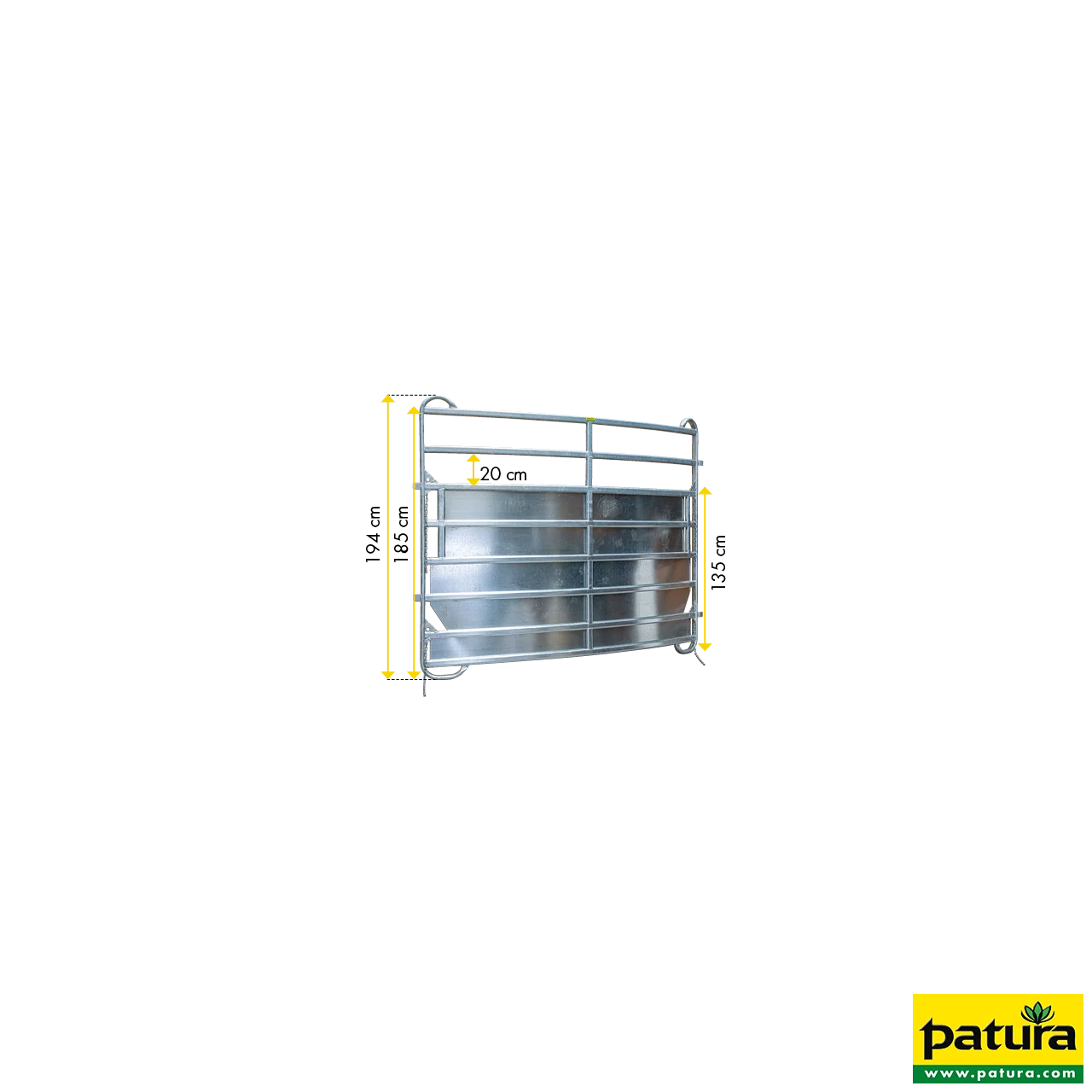 Kurvenpanel-8 Plus, 2,44m, Radius 3,00m vz, mit Blechverkleidung