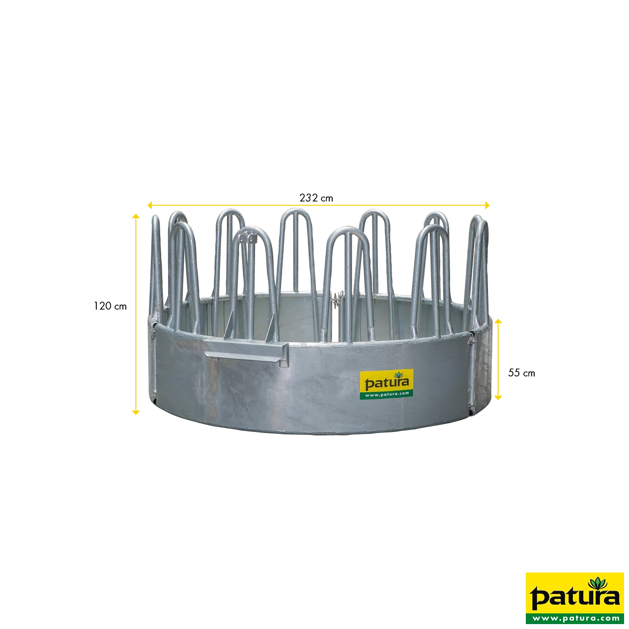 Profi-Rundraufe, 3-teilig, d= 2,10 m, 12 Fressplätze, vz