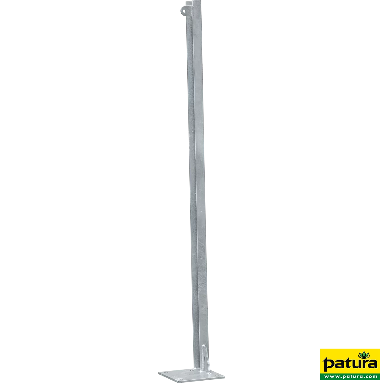 U-Profil für Holzbohlen, L= 1,45 m, Bodenplatte rechts 200x200x8 mm, vz