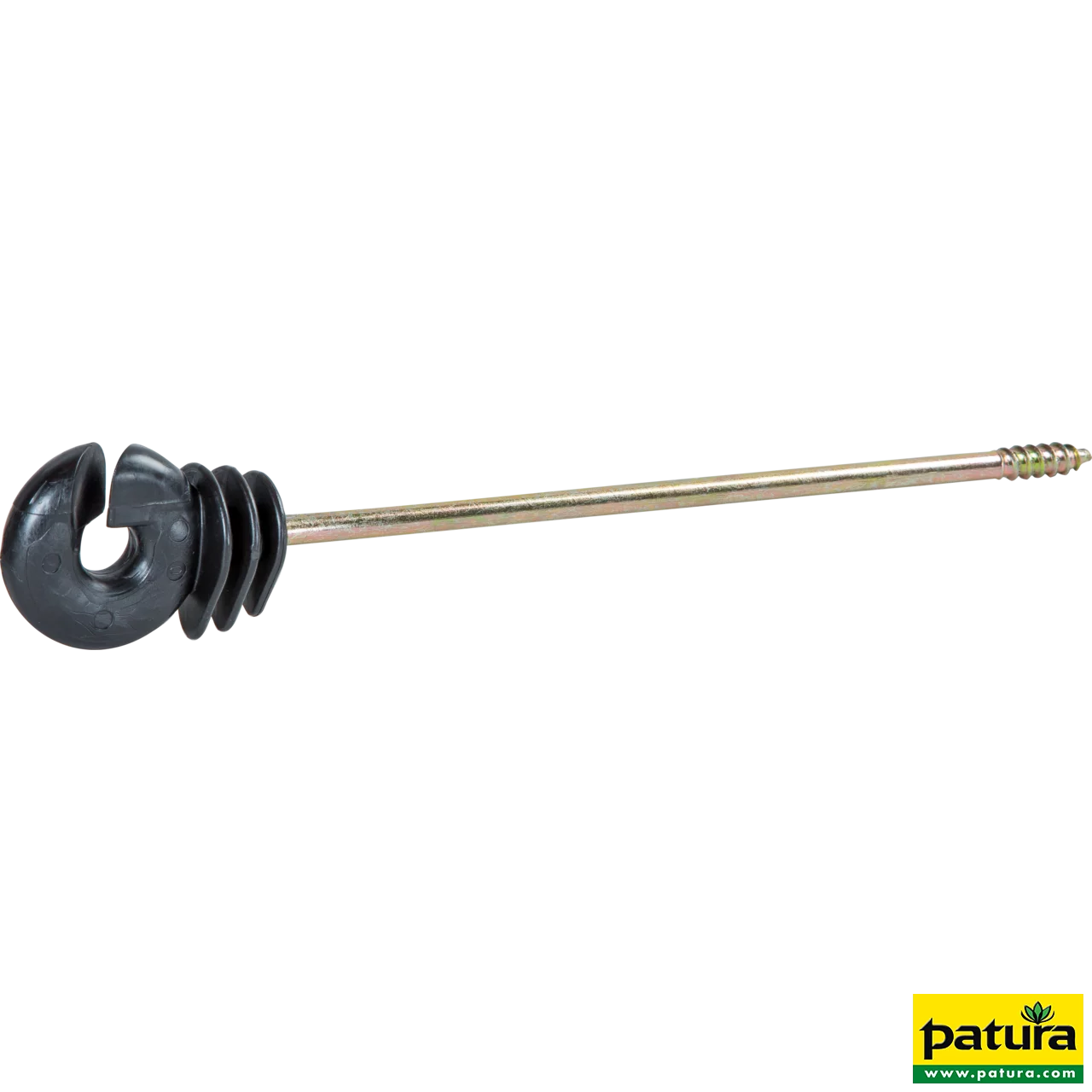 Ringisolator mit langem Schaft, gerade Schaftlänge 18 cm Holzgewinde (10 Stück / Pack)