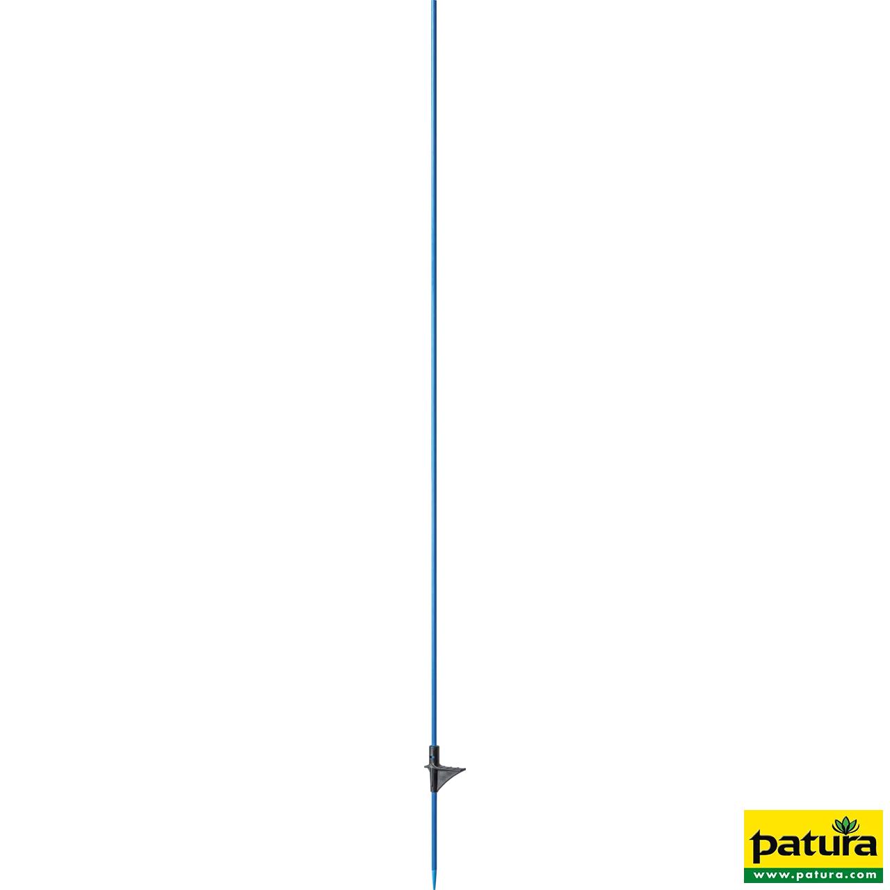 Glasfiberpfahl 1,60 m, mit Trittstufe blau, d=10mm (10 Stück / Pack)